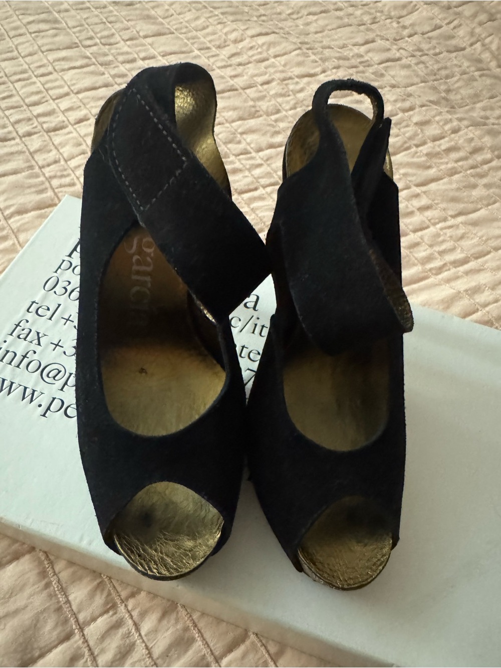 Pedro Garcia suede black heels